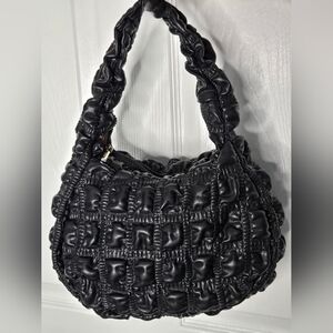 Jason Wu Fay Bubble Small Baguette Top Handle Handbag | Black Vegan Leather